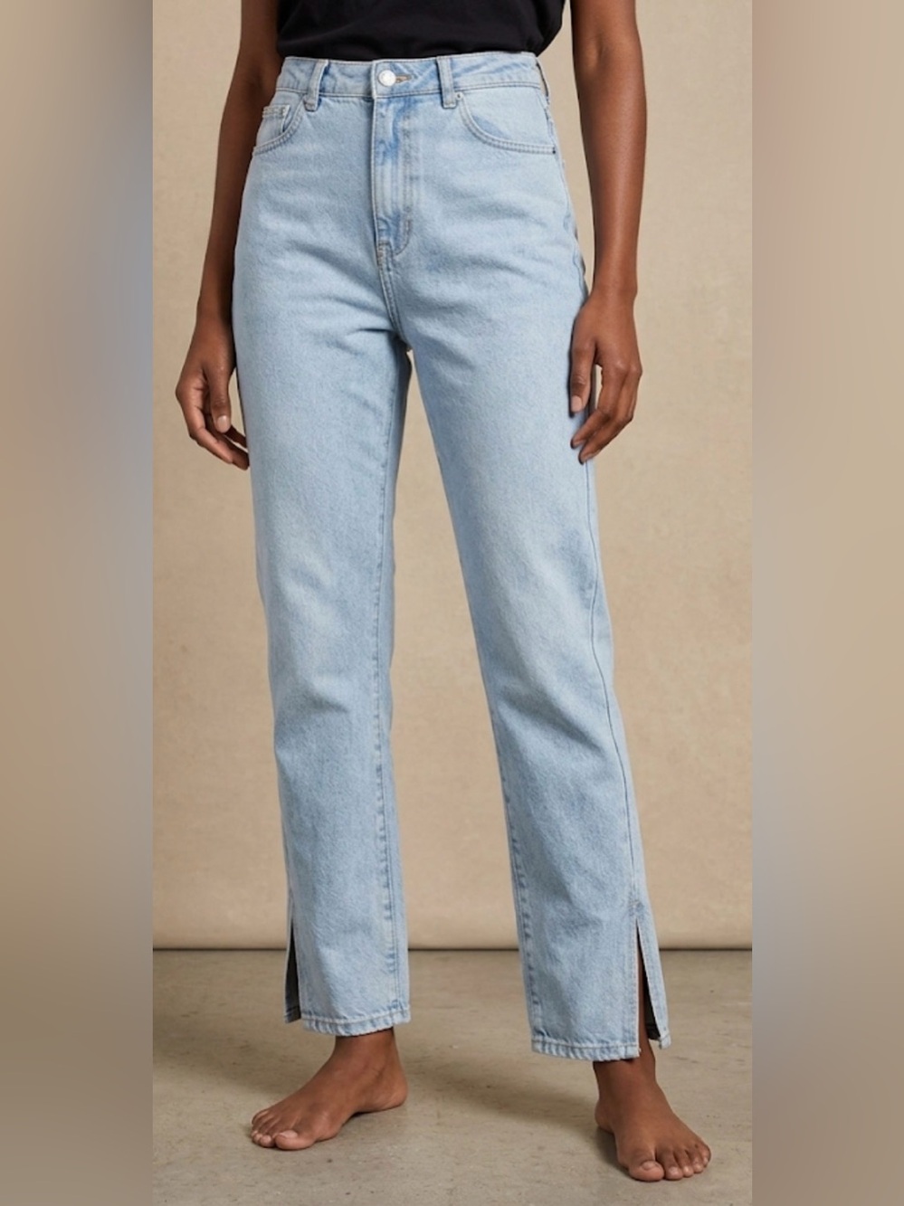 Missguided Vent Hem Jeans, Size 10L